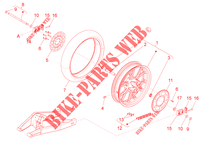 ROUE ARRIERE pour Aprilia RS4 50 2T de 2015