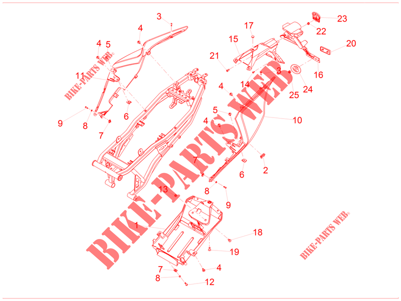 CARENAGES ARRIERE pour Aprilia RS4 50 2T de 2014