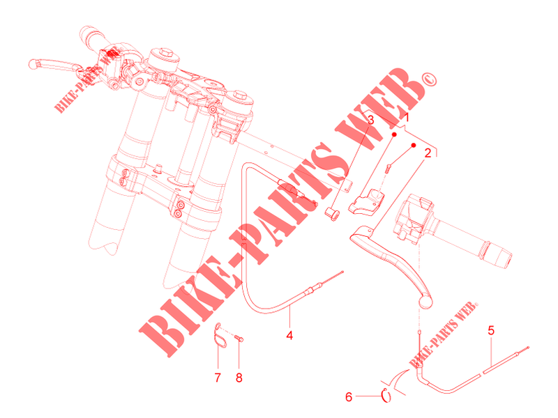 LEVIER D'EMBRAYAGE pour Aprilia RS4 50 2T de 2014