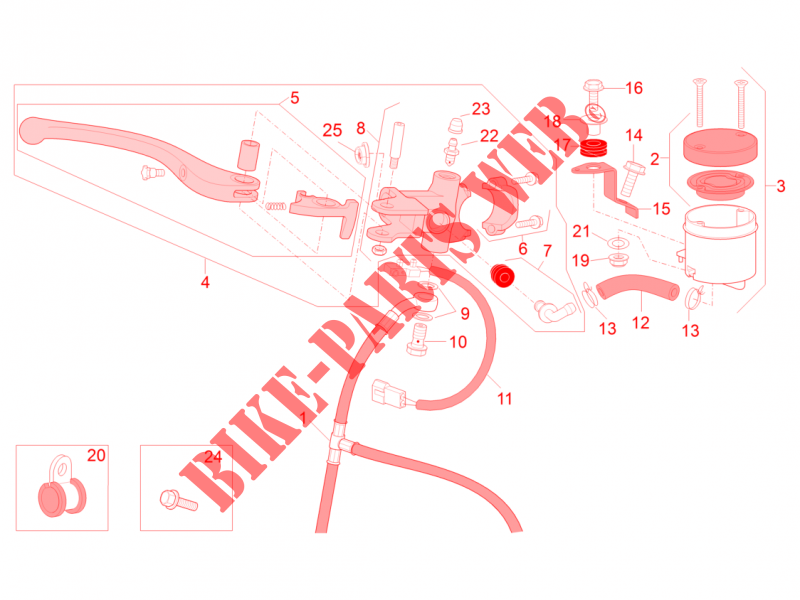 Maît. cyl. frein AV pour Aprilia RSV4 1000 APRC Factory ABS de 2014