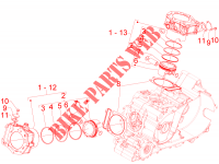 Groupe cylindre piston axe pour Aprilia SRV 4T 8V E3 de 2013